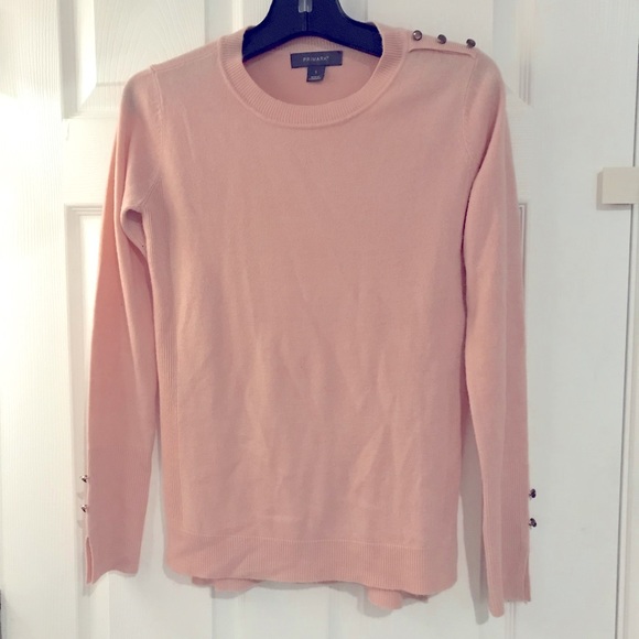 Primark Pink Pullover Sweater with button shoulder and cuffs, size small - Picture 1 of 4